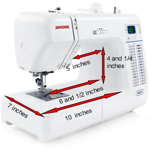Janome 8077 Throat Space Dimensions